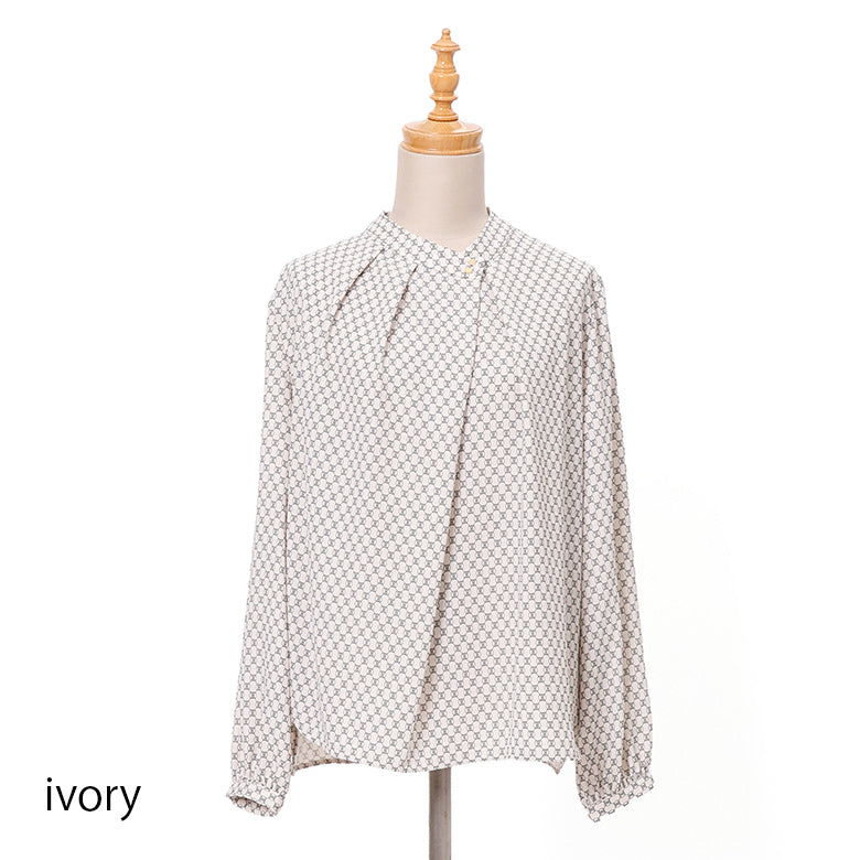 キカプリントアシメタックブラウス