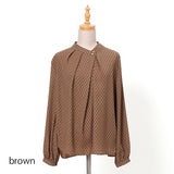 キカプリントアシメタックブラウス