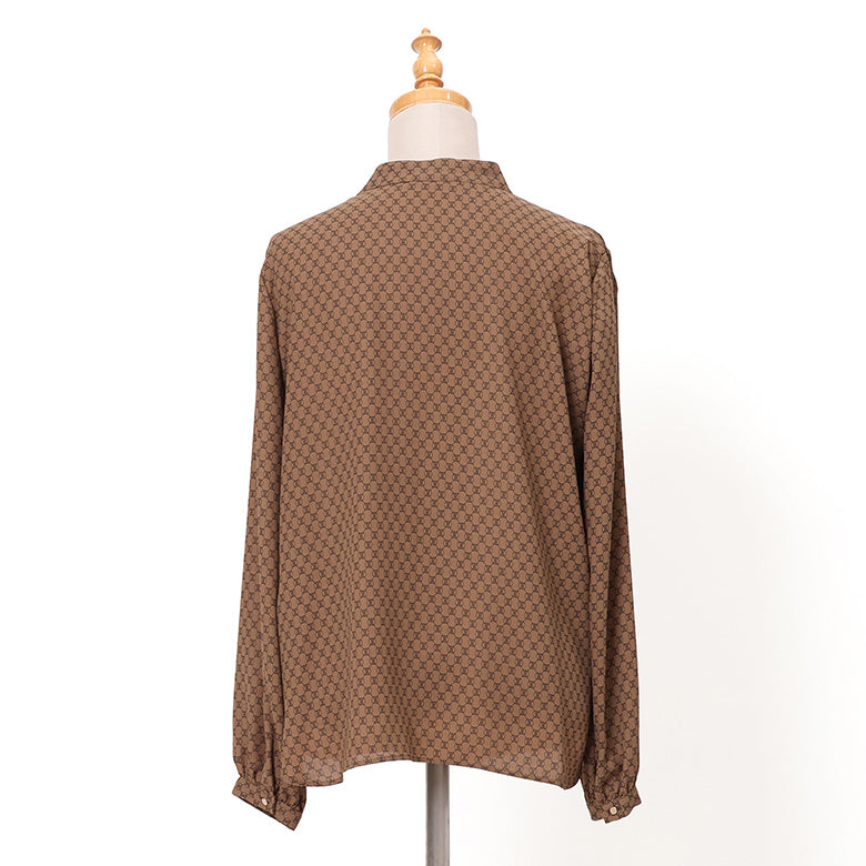 キカプリントアシメタックブラウス