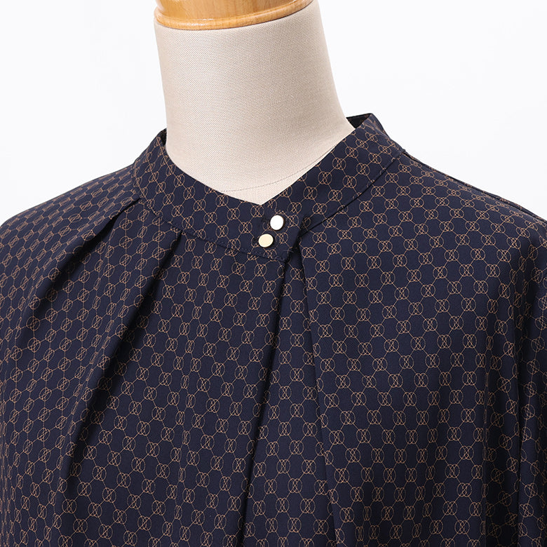 キカプリントアシメタックブラウス