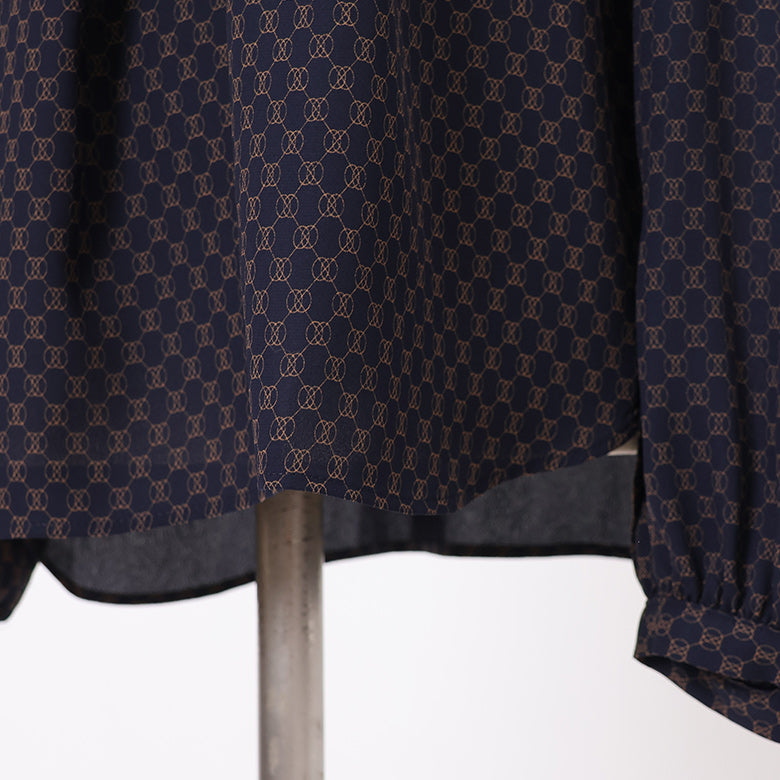 キカプリントアシメタックブラウス