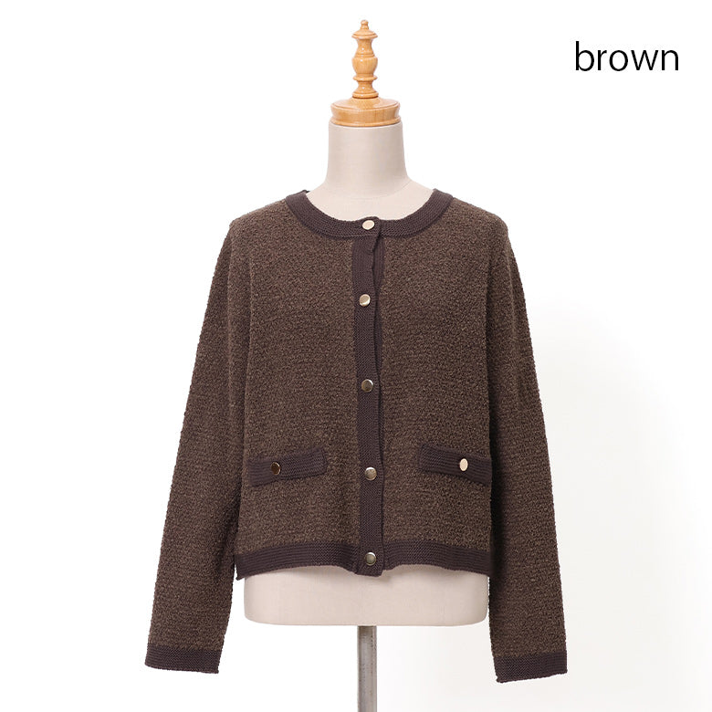 ドラロンリング鹿の子金ボタンカーディガン