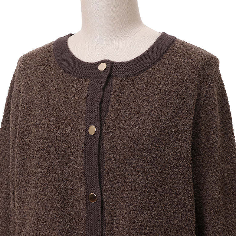 ドラロンリング鹿の子金ボタンカーディガン