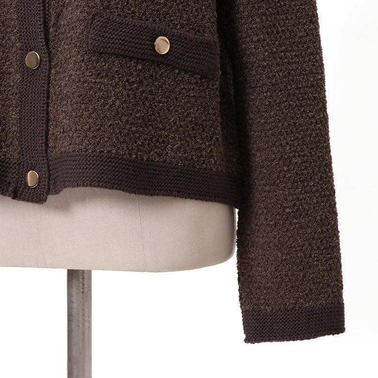 ドラロンリング鹿の子金ボタンカーディガン