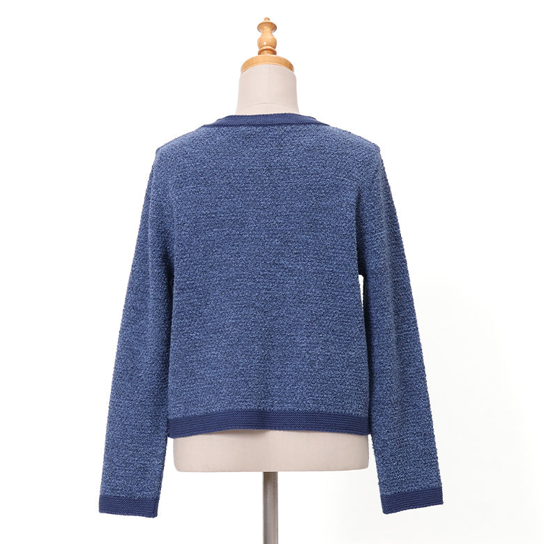 ドラロンリング鹿の子金ボタンカーディガン