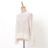 ベロアメッシュ×シャギーニット