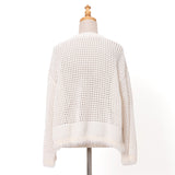 ベロアメッシュ×シャギーニット