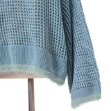 ベロアメッシュ×シャギーニット