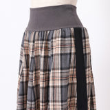 ネルチェックサイドラインスカート