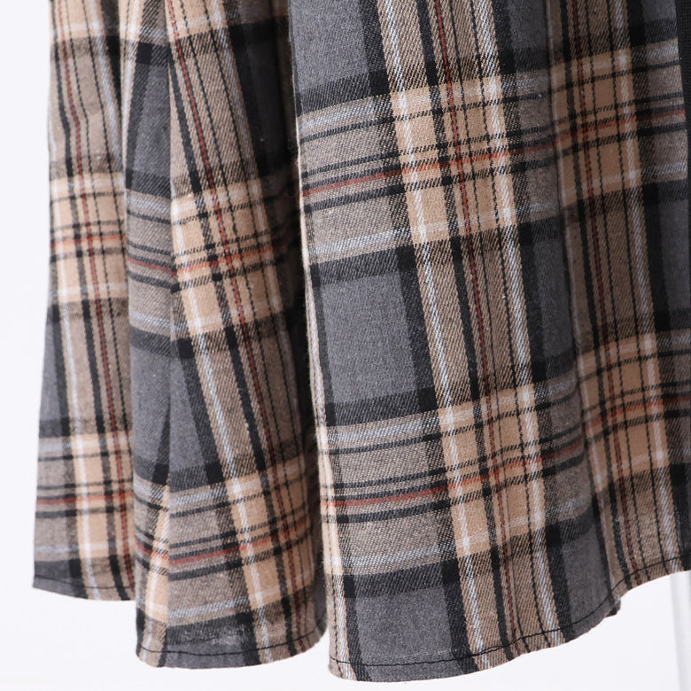 ネルチェックサイドラインスカート