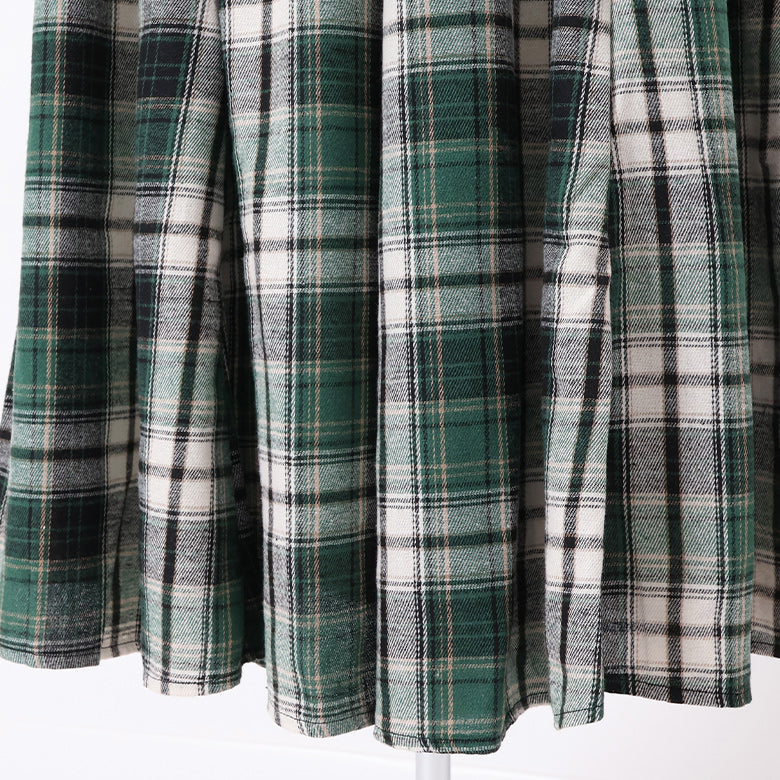 ネルチェックサイドラインスカート