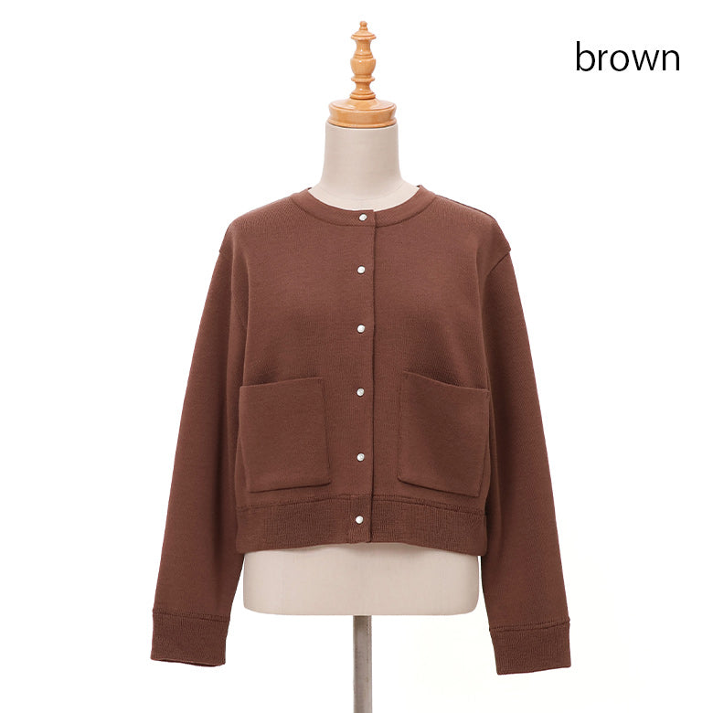 スムースドットボタンカーディガン