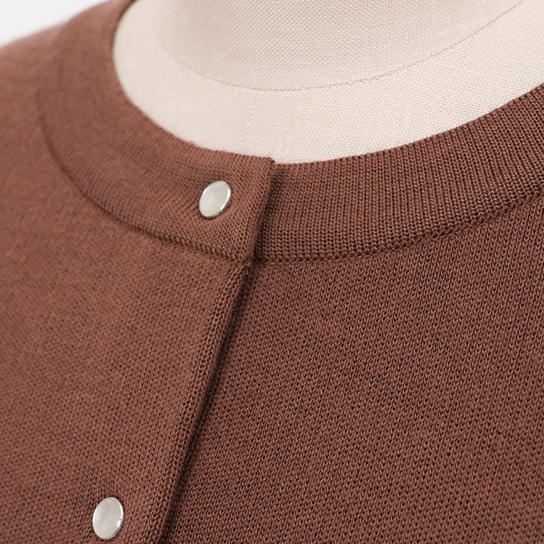 スムースドットボタンカーディガン