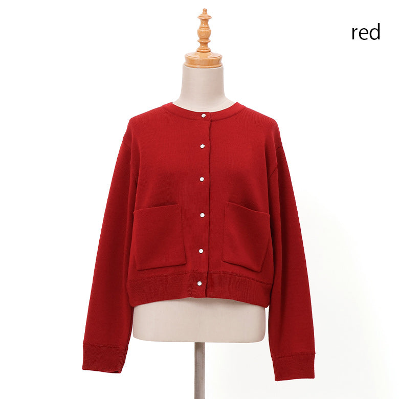 スムースドットボタンカーディガン