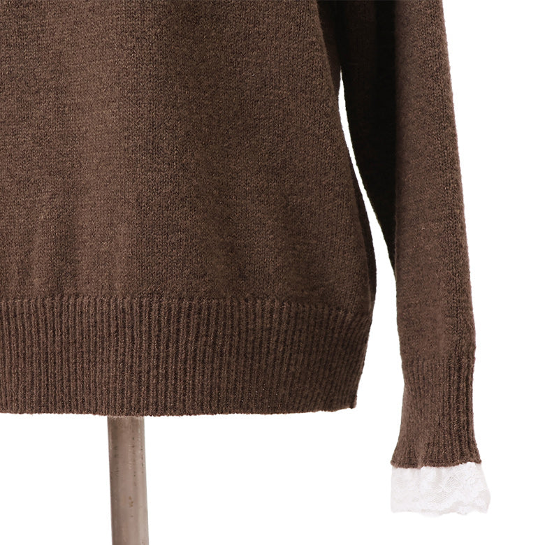 オリジナルタムレース付Vニット