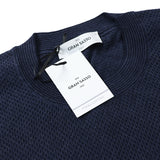 GRAN SASSO 半袖ジャガードクルーネックニット【Made in Italy】