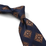 【FRANCO BASSI】フラワーダイヤ小紋ネクタイ【Made in Italy】