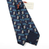 【Holliday&Brown】ジャガード幾何学ネクタイ【Made in Italy】