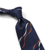 【Holliday&Brown】ウェーブ幾何学ネクタイ【Made in Italy】