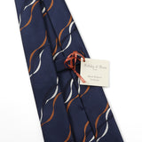 【Holliday&Brown】ウェーブ幾何学ネクタイ【Made in Italy】