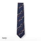 【Holliday&Brown】ウェーブ幾何学ネクタイ【Made in Italy】