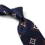 【Holliday&Brown】100THブロック小紋ネクタイ【Made in Italy】