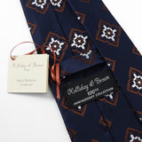 【Holliday&Brown】100THブロック小紋ネクタイ【Made in Italy】