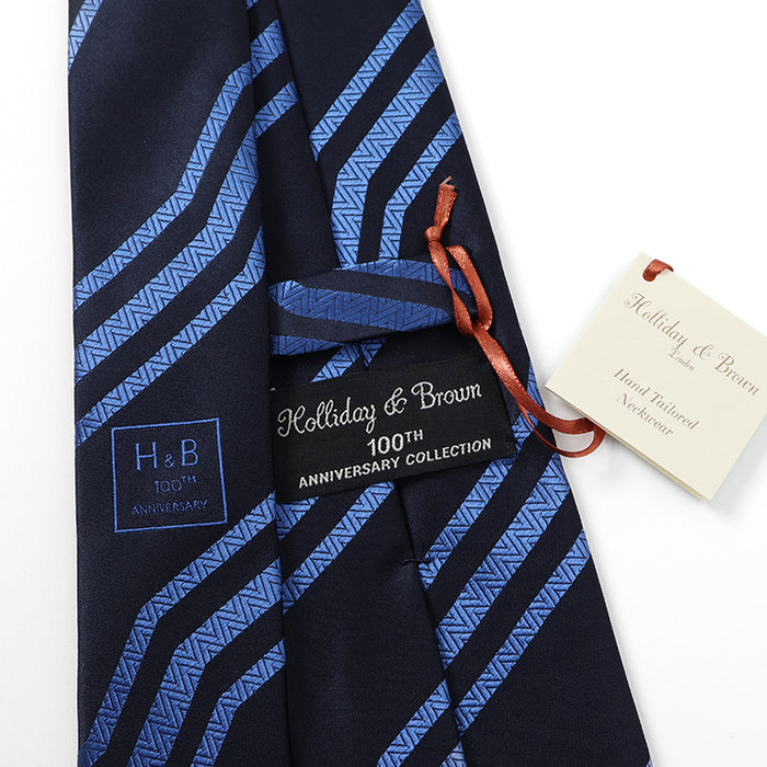 Holliday&Brown】100TH幾何学ストライプネクタイ【Made in Italy