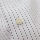 100双ストライプセミワイドクレリックシャツ【Made in Japan】