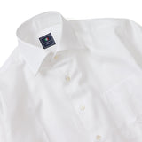 100双織ストライプセミワイドシャツ【Made in Japan】