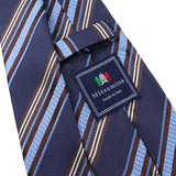 MIXカラーストライプネクタイ【Made in Italy】