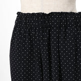 ドット柄ゴムギャザーパンツ