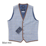 レダグレンチェックパイピングベスト【Made in Japan】