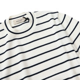 GRAN SASSO 半袖ボーダークルーネックニット【Made in Italy】