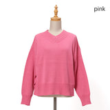 10G成型Vネックニット