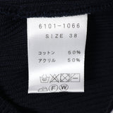 畦編みビッグ襟ニット