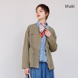 タフタノーカラードロストジャケット