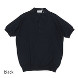 JOHN SMEDLEY 半袖ライン入りポロニット【Made in GBR】