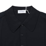 JOHN SMEDLEY 半袖ライン入りポロニット【Made in GBR】