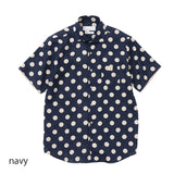 リネンドットプリントシャツ【Made in Japan】