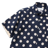 リネンドットプリントシャツ【Made in Japan】