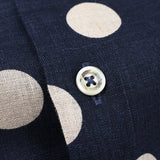 リネンドットプリントシャツ【Made in Japan】