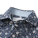 ミラクルウェーブフラワープリントシャツ【Made in Japan】