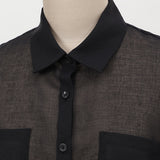 裾ドロストシアーシャツ