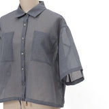 裾ドロストシアーシャツ