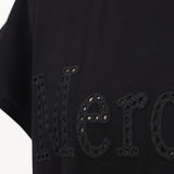 カットワーク刺繍ロゴTシャツ