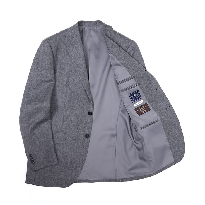 ブルックスブラザーズ　フランネル　ライトグレー　カノニコ【美品】 カノニコフランネル無地スーツ【Made in Japan】 – Mitsumine Online Shop