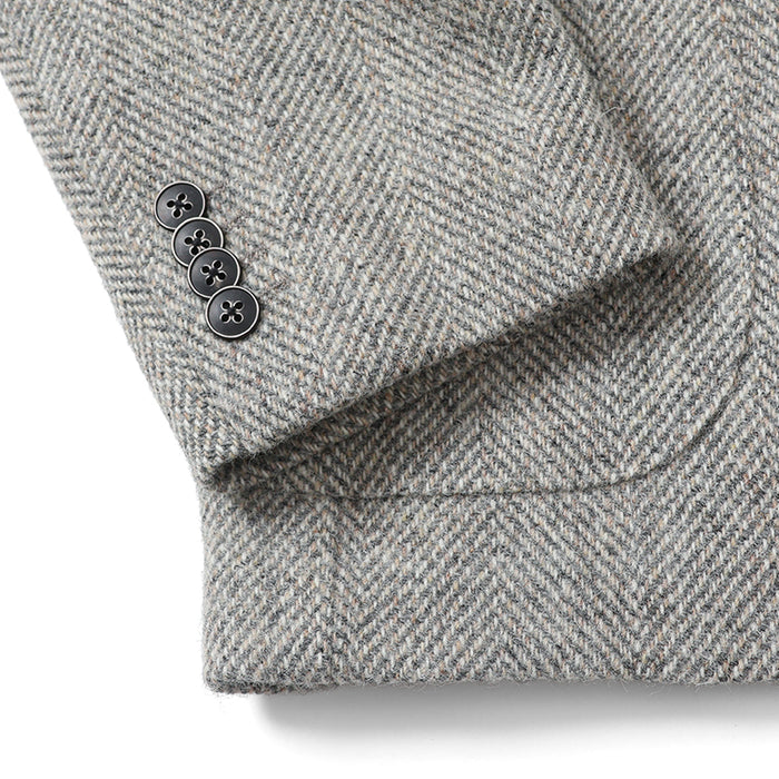 Fly Jacket】ハリスツィード大巾ヘリンボンジャケット【Made in Japan