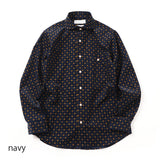 コーデュロイ小紋プリントシャツ【Made in Japan】