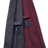 マイクロブロック小紋ネクタイ【Made in Italy】